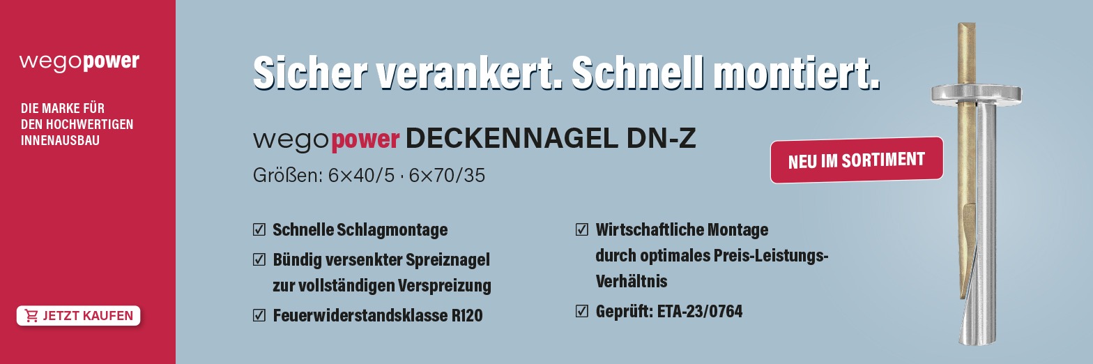 wego power Deckennagel