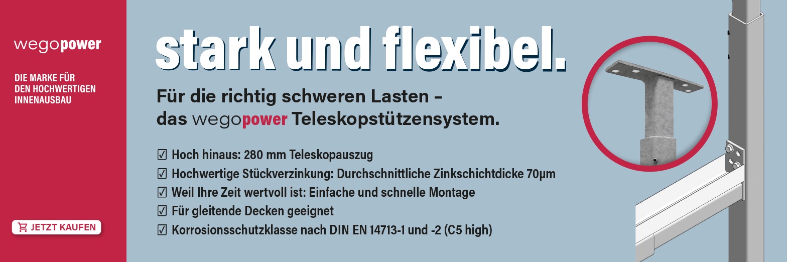 Stark und flexibel – wegoPower – Schwerlaststuetzen