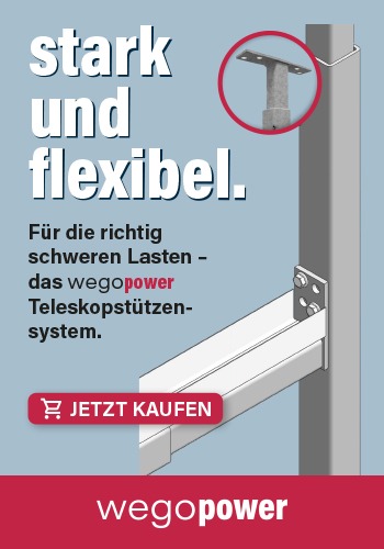 Stark und flexibel – wegoPower – Schwerlaststuetzen